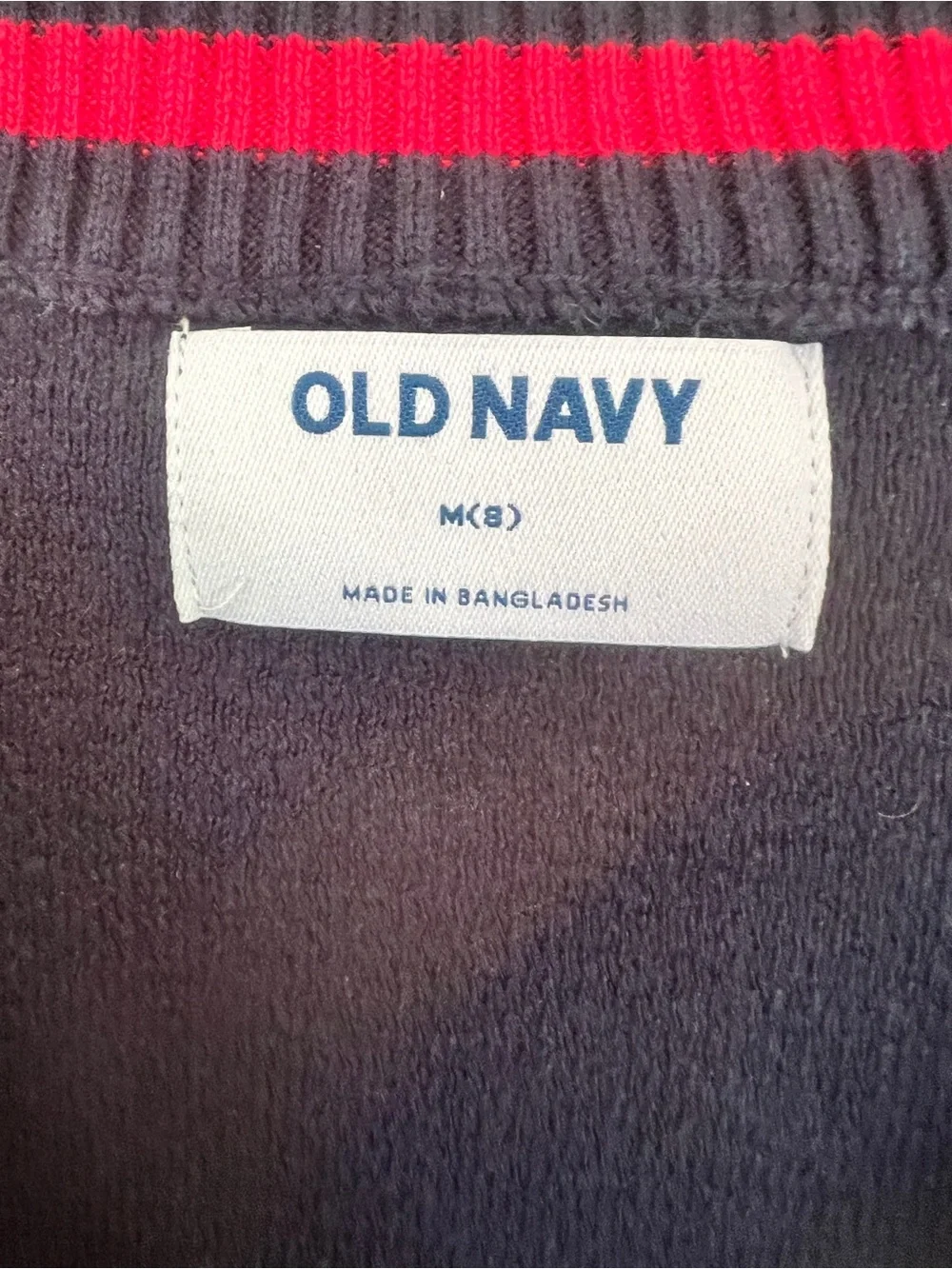 Old Navy Slouchy Long-Sleeve Cherry Print Cardigan Sweater, Navy/Red, Size M (8)